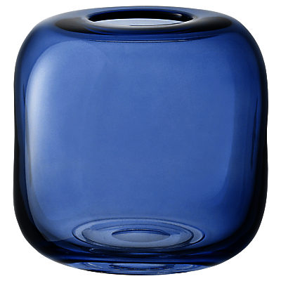 LSA International Molten Cube Vase, 17cm Sapphire LSA International Molten Cube Vase, 17cm Sapphire